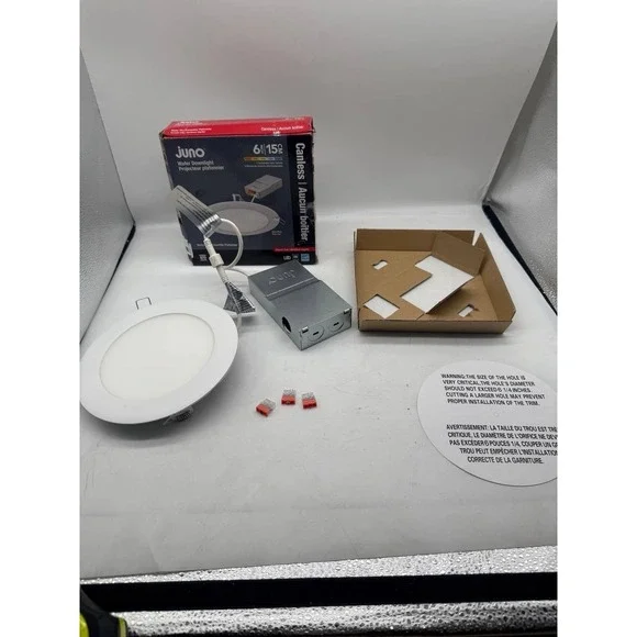 Juno WF6 SWW5 6 in. Selectable CCT Ultra Slim Canless LED White Light-NEW.A8 - Picture 2 of 6